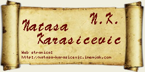 Nataša Karašićević vizit kartica